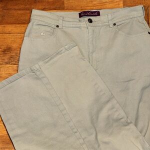 GLORIA VANDERBILT KHAKI TAN MISSY MID WAIST PANTS Sz 12 - 30” Inseam